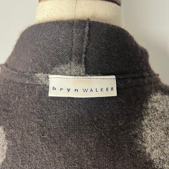 Bryn Walker Womens Sweater Sz? Black Vest Polka Dot Italian Wool Blend Lagenlook - Picture 5 of 8